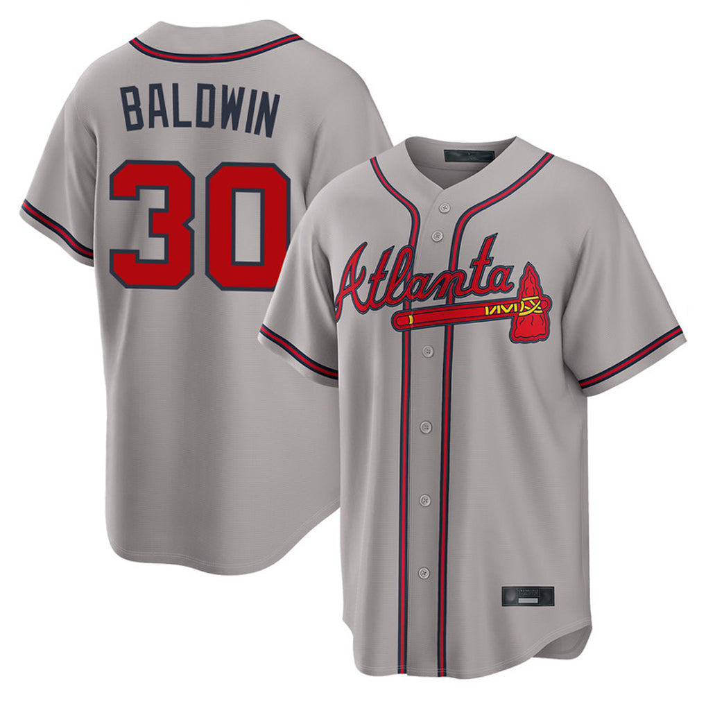 Atlanta Braves #30 Drake Baldwin Player Gray FEDASGOGE Home Game Stitched Jerseys
