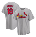 St. Louis Cardinals #18 Jordan Walker Grey FEDASGOGE Cool Base Stitched Jersey