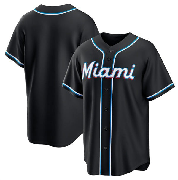 Miami Marlins Blank 2026 Black FEDASGOGE Out Stitched Jersey