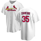 St. Louis Cardinals #35 Brandon Crawford White FEDASGOGE Cool Base Stitched Jersey