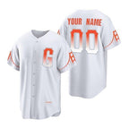 Custom San Francisco Giants White FEDASGOGE 2021 City Connect Cool Base Jersey