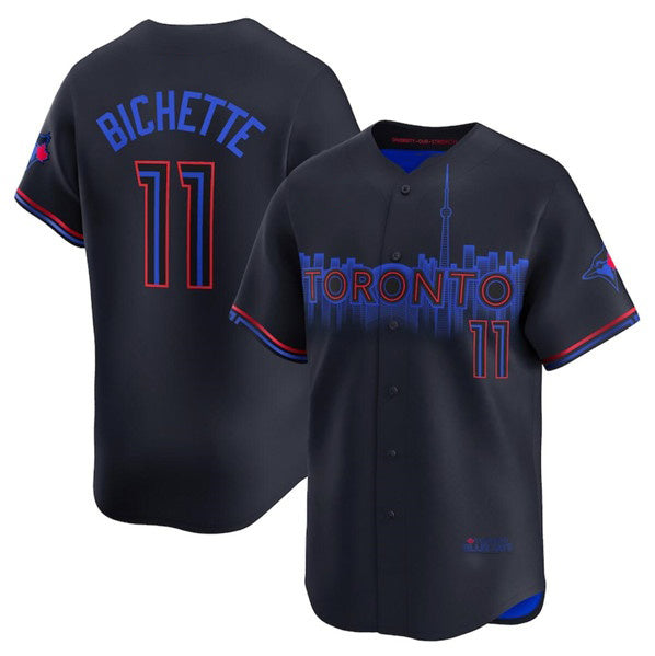 Toronto Blue Jays #11 Bo Bichette Black FEDASGOGE 2024 City Connect Limited Stitched Jersey