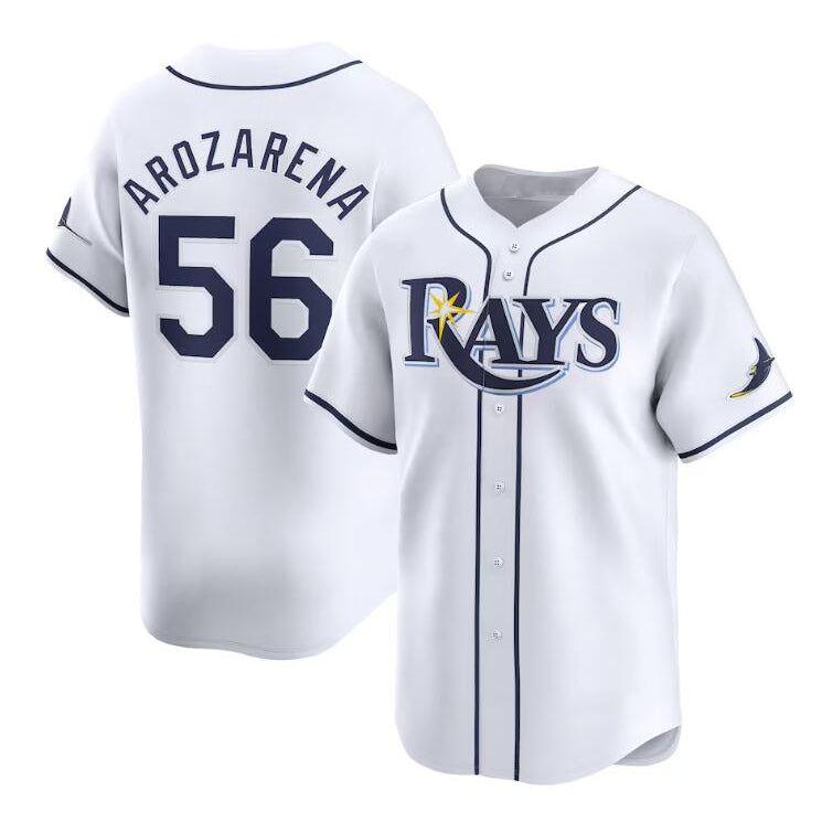 Tampa Bay Rays #56 Randy Arozarena White FEDASGOGE Home Limited Stitched Jersey