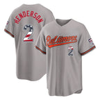 Baltimore Orioles #2 Gunnar Henderson Player Gray FEDASGOGE USA 250 Fourth of July Home Game Stitched Jerseys