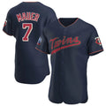 Minnesota Twins #7 Joe Mauer Player Navy FEDASGOGE60th Home Limited Elite Stitched Jerseys