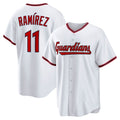 Cleveland Guardians #11 Jos¨¦ Ram¨ªrez White FEDASGOGE Home Replica Jersey