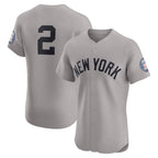 New York Yankees #2 Derek Jeter Gray FEDASGOGE Road 2020 Hall of Fame Induction Patch Elite Player Jersey