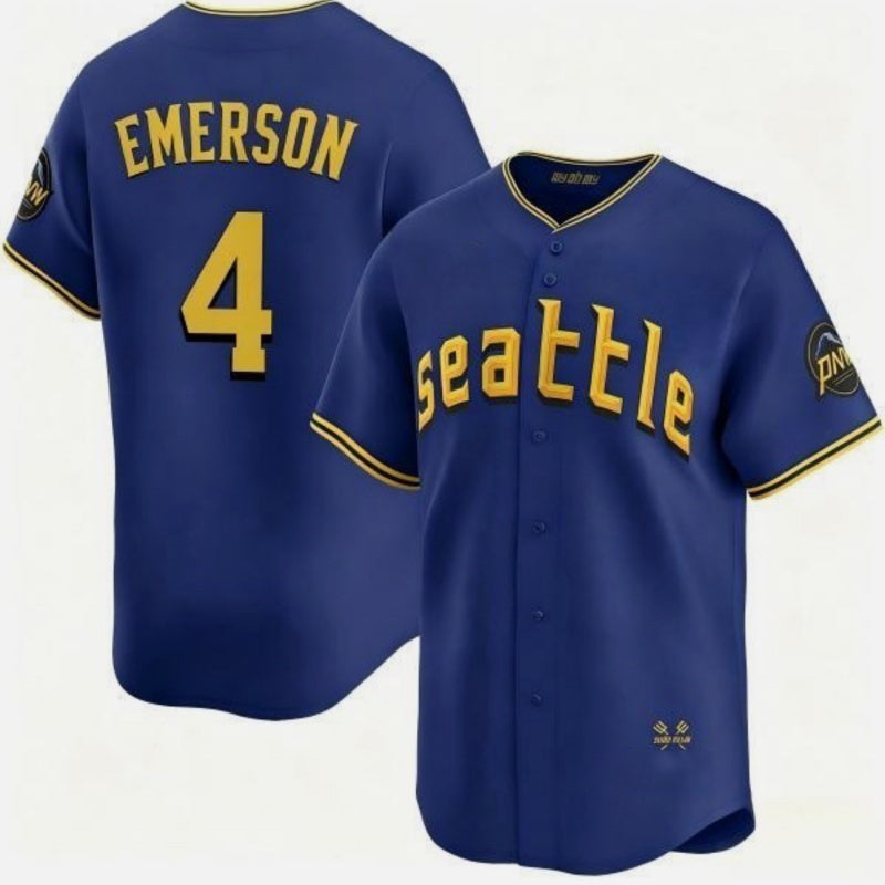 Seattle Mariners #4 Colt Emerson Royal FEDASGOGE 2025 Cool Base Stitched jersey