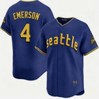 Seattle Mariners #4 Colt Emerson Royal FEDASGOGE 2025 Cool Base Stitched jersey