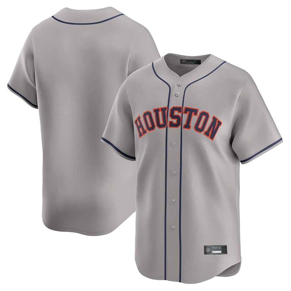 Houston Astros Blank Player Gray FEDASGOGE Home Limited Stitched Jerseys
