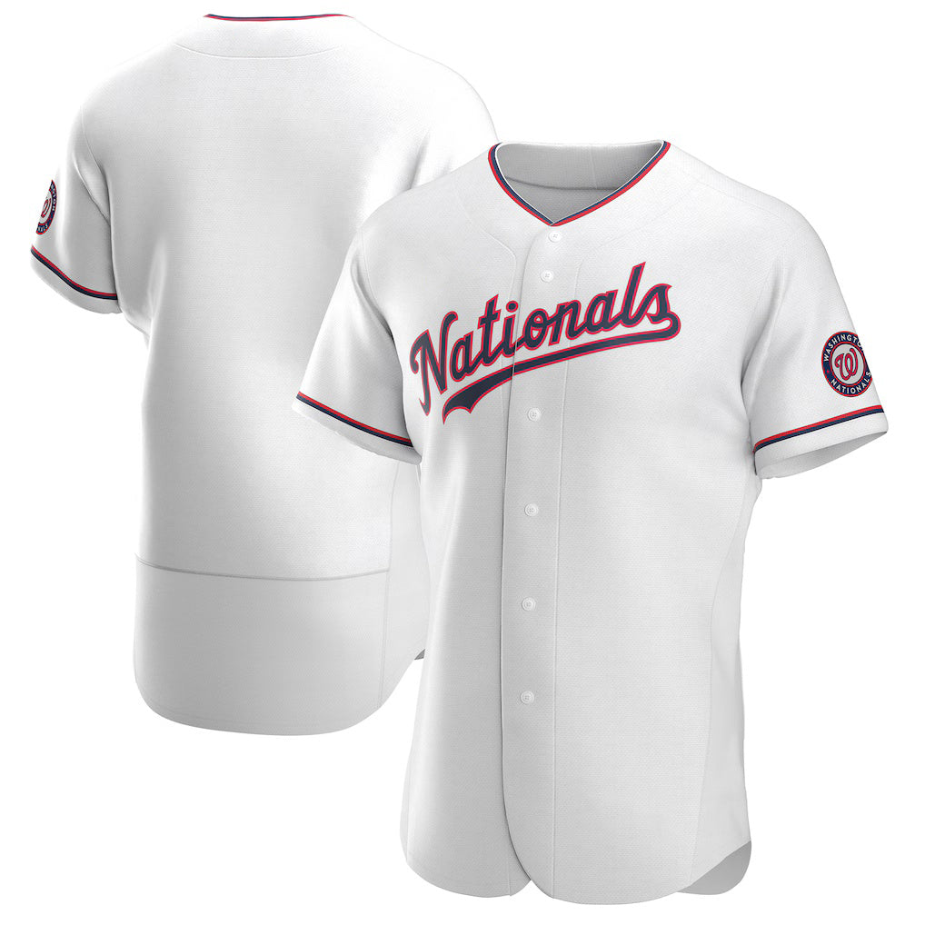 Washington Nationals White FEDASGOGE Alternate Authentic Team Jersey