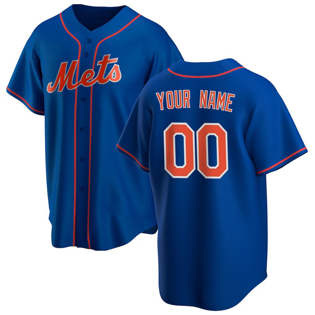Custom New York Mets Royal FEDASGOGE Alternate Replica Pick-A-Player Jersey