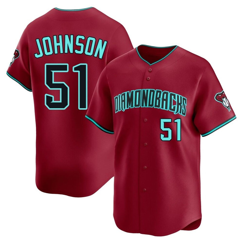 Arizona Diamondbacks #51 Randy Johnson Player Red FEDASGOGE Limited Home Game Stitched Jerseys
