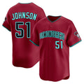 Arizona Diamondbacks #51 Randy Johnson Player Red FEDASGOGE Limited Home Game Stitched Jerseys