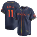 Houston Astros #11 Cam Smith Player Navy FEDASGOGE City Connect Home Limited Stitched Jerseys