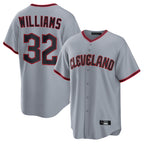 Cleveland Guardians #32 Gavin Williams Player Gray FEDASGOGE Home Game Stitched Jerseys
