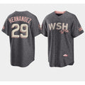 Washington Nationals #29 Yadiel Hernandez 2022 Grey FEDASGOGE City Connect Cherry Blossom Cool Base Stitched Jersey