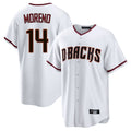 Arizona Diamondbacks #14 Gabriel Moreno Player White FEDASGOGE Home Game Stitched Jerseys