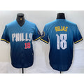 Philadelphia Phillies #18 Johan Rojas Number Blue FEDASGOGE 2024 City Connect Limited Stitched Jersey