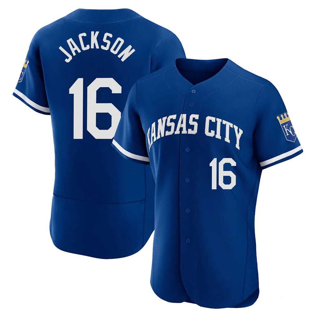 Kansas City Royals #16 Bo Jackson Player Royal FEDASGOGE City Connect Limited Elite Home Game Stitched Jerseys