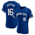 Kansas City Royals #16 Bo Jackson Player Royal FEDASGOGE City Connect Limited Elite Home Game Stitched Jerseys