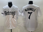 Detroit Tigers #7 Kevin McGonigle 2026 White FEDASGOGE 'Motor Gothic Edition' Vapor Premier Limited Stitched Jersey