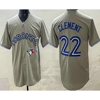 Toronto Blue Jays #22 Ernie Clement Gray FEDASGOGE Cool Base Jersey