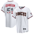 Arizona Diamondbacks #51 Randy Johnson Player White FEDASGOGE USA 250 Fourth of July Home Game Stitched Jerseys