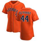Houston Astros #44 Yordan Alvarez Orange FEDASGOGE Alternate 2020 Authentic Team Jersey