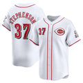 Cincinnati Reds #37 Tyler Stephenson White FEDASGOGE Home Limited Player Jersey