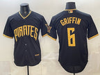 Pittsburgh Pirates #6 Konnor Griffin Black FEDASGOGE 2026 City Connect Stadium Stitched Jersey