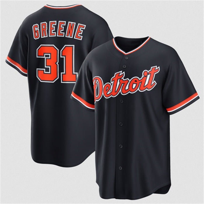 Detroit Tigers #31 Riley Greene Navy FEDASGOGE Alternate Stitched Jersey
