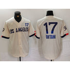 Los Angeles Dodgers #17 Shohei Ohtani Cream FEDASGOGE 2024 City Connect Limited Jersey