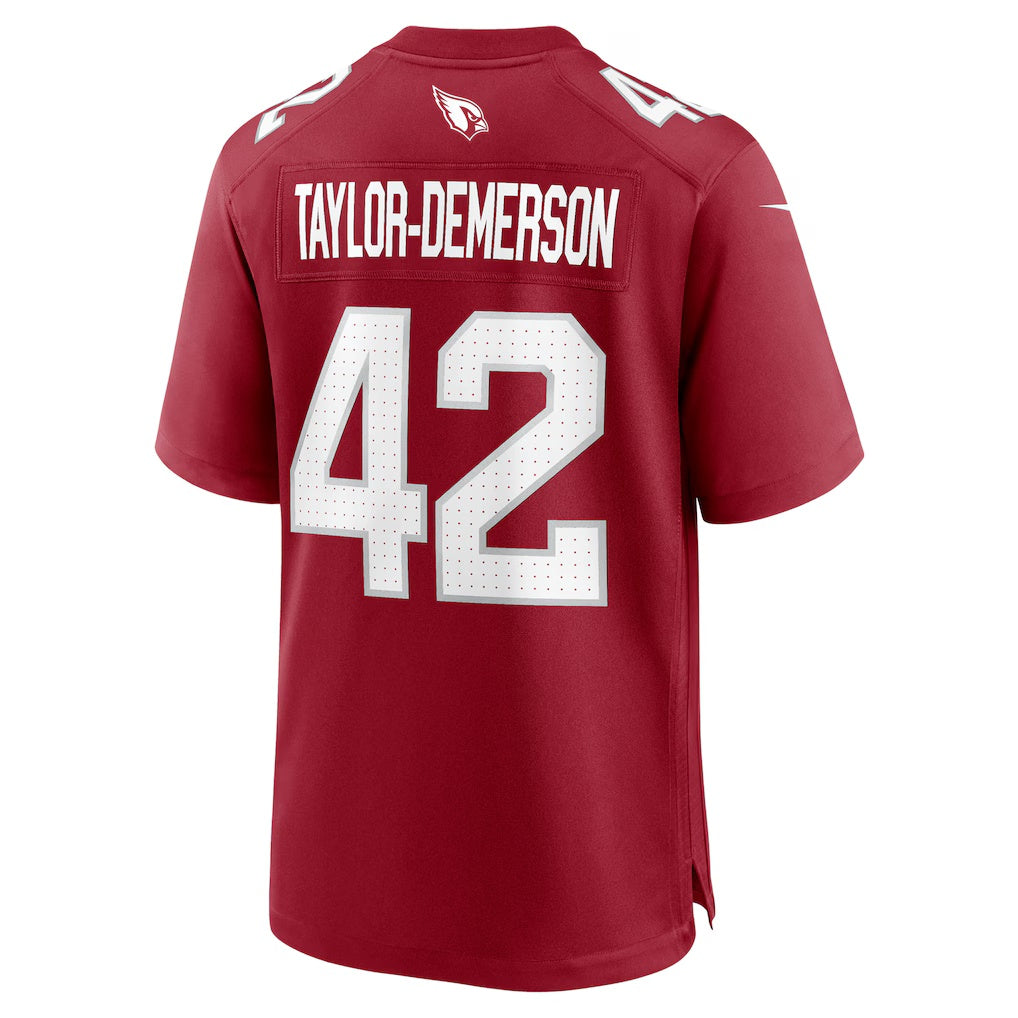 A.Cardinals #42 Dadrion Taylor-Demerson Cardinal FEDASGOGE Team Game Jersey
