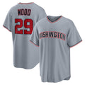 Washington Nationals #29 James Wood Gray FEDASGOGE Road Replica Jersey