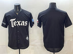 Texas Rangers Blank Black FEDASGOGE Gothic Mexico 2025 Vapor Premier Limited Stitched Jersey