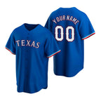 Custom Texas Rangers Royal FEDASGOGE Stitched Cool Base Jersey