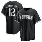 Arizona Diamondbacks #12 Lourdes Gurriel Jr Player Black FEDASGOGE Game Home Stitched Jerseys