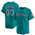 Custom Seattle Mariners Active Player Aqua FEDASGOGE Alternate Limited Stitched jersey