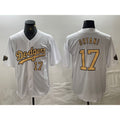 Los Angeles Dodgers #17 Shohei Ohtani Number White FEDASGOGE 2022 All Star Stitched Cool Base Jerseys