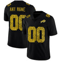 Custom B.Bills Black FEDASGOGE Leopard Print Fashion Vapor Limited Jersey