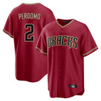 Arizona Diamondbacks #2 Geraldo Perdomo Player Red FEDASGOGE Home Game Stitched Jerseys