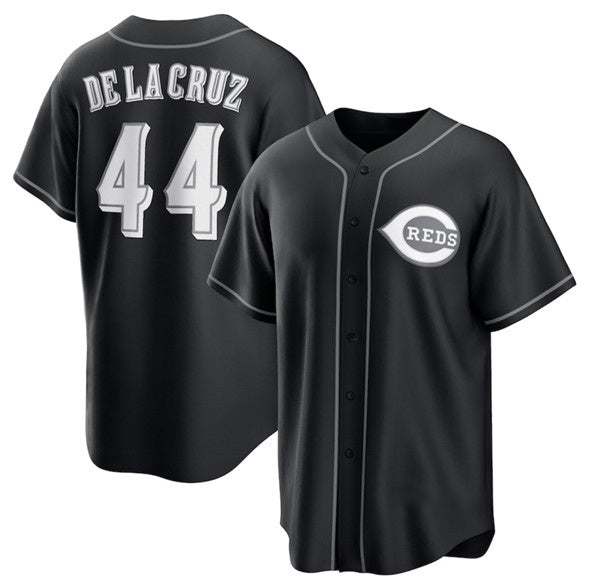 Cincinnati Reds #44 Elly De La Cruz Black FEDASGOGE Lights Out Limited Stitched Jersey