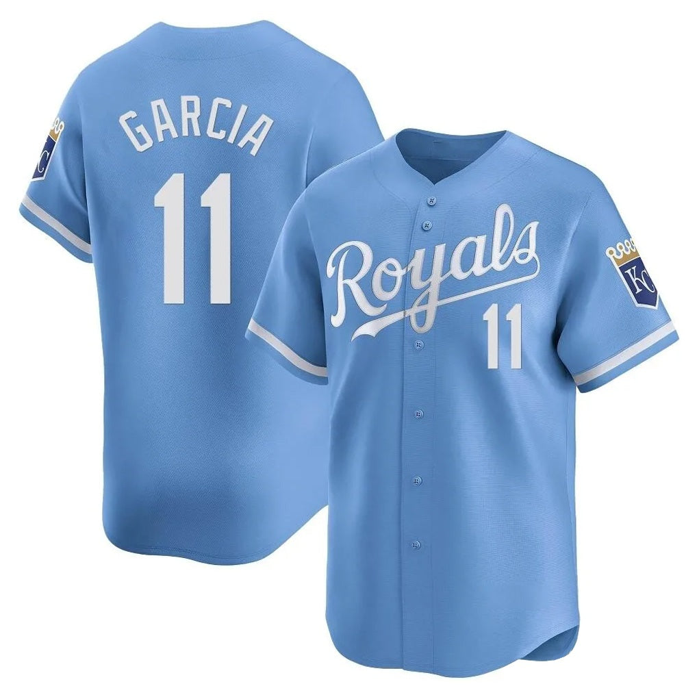 Kansas City Royals #11 Maikel Garcia Player Light Blue FEDASGOGE Alt Limited Home Stitched Jerseys
