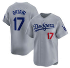 Los Angeles Dodgers #17 Shohei Ohtani Gray FEDASGOGE Cool Base Stitched Jersey 1