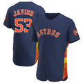 Houston Astros #53 Cristian Javier Player Navy FEDASGOGE Home Limited Elite Stitched Jerseys