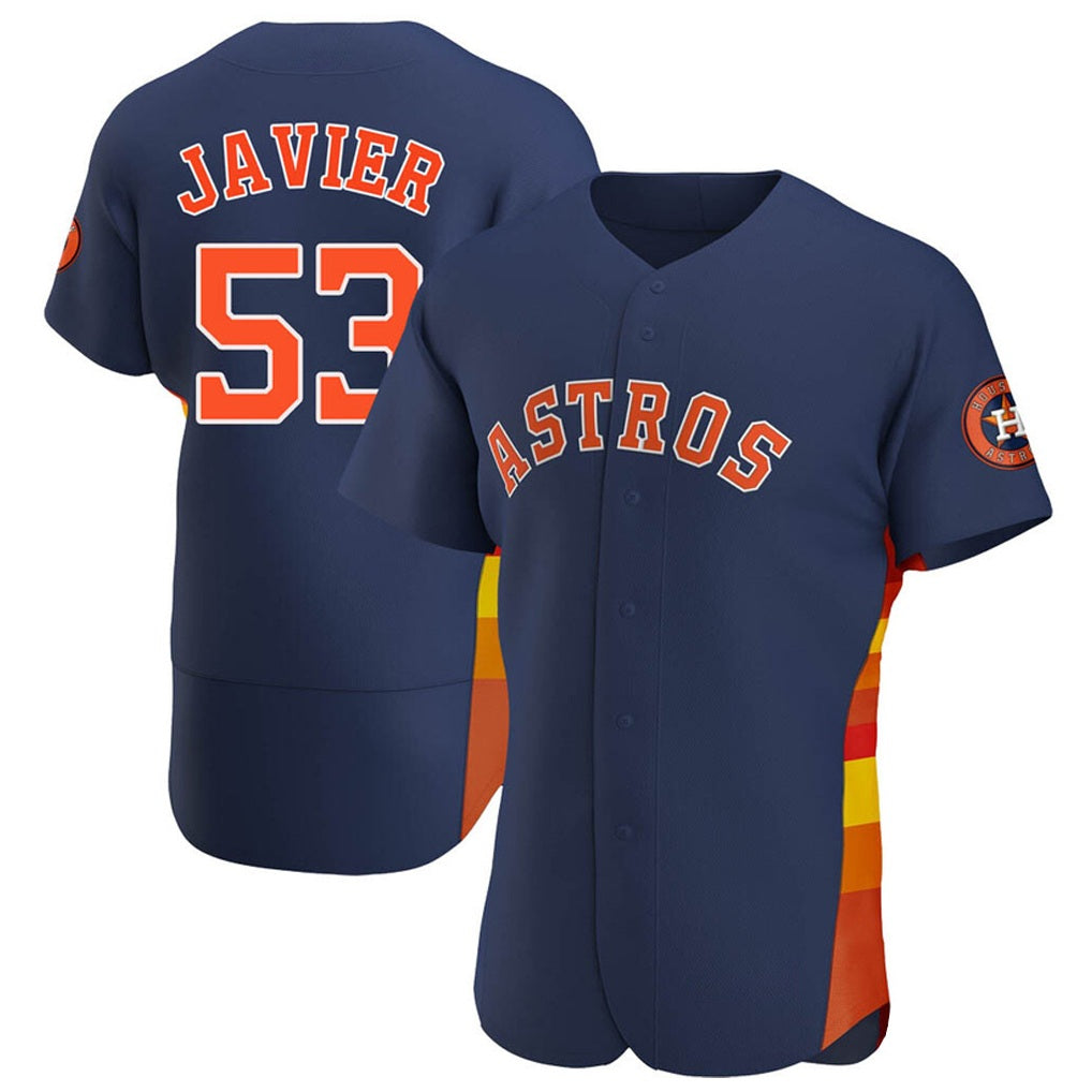 Houston Astros #53 Cristian Javier Player Navy FEDASGOGE Home Limited Elite Stitched Jerseys