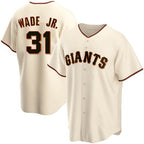 San Francisco Giants #31 LaMonte Wade Jr Cream FEDASGOGE 2021 Replica Home Jersey