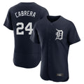 Detroit Tigers #24 Miguel Cabrera Player Navy FEDASGOGE Limited Elite Home Stitched Jerseys