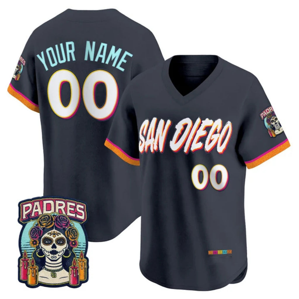 Custom San Diego Padres Obsidian FEDASGOGE 2026 City Connect Stadium Stitched Jersey